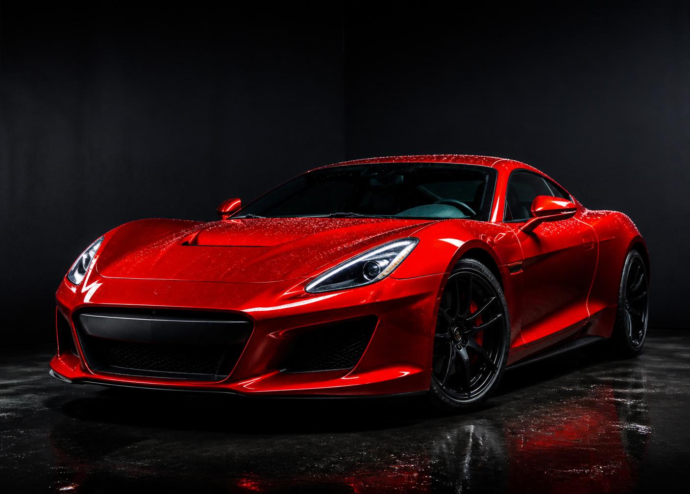 Vehículo deportivo tras detailing premium